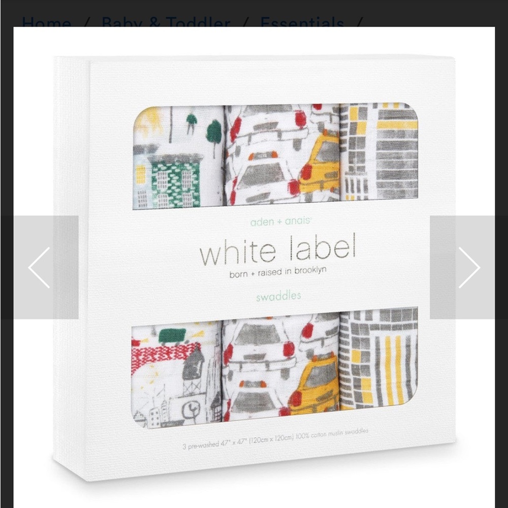 Aden + Anais Silky Soft Swaddle 3-Pack · City Living